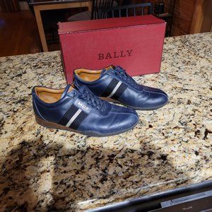 Men's Bally Blue Leather Sneakers